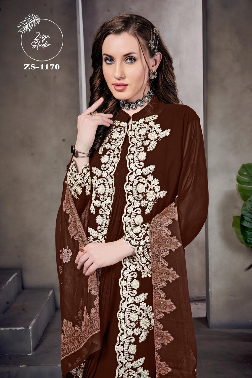 Designer stylish Jacekt With Heavy Embroidery& Handwork With Lace & Cut Work with Glamours Gorgeous Heavy Embroidery sleevs With paired with designer Strachable Pant Removable Inner & Digital Print Dupatta