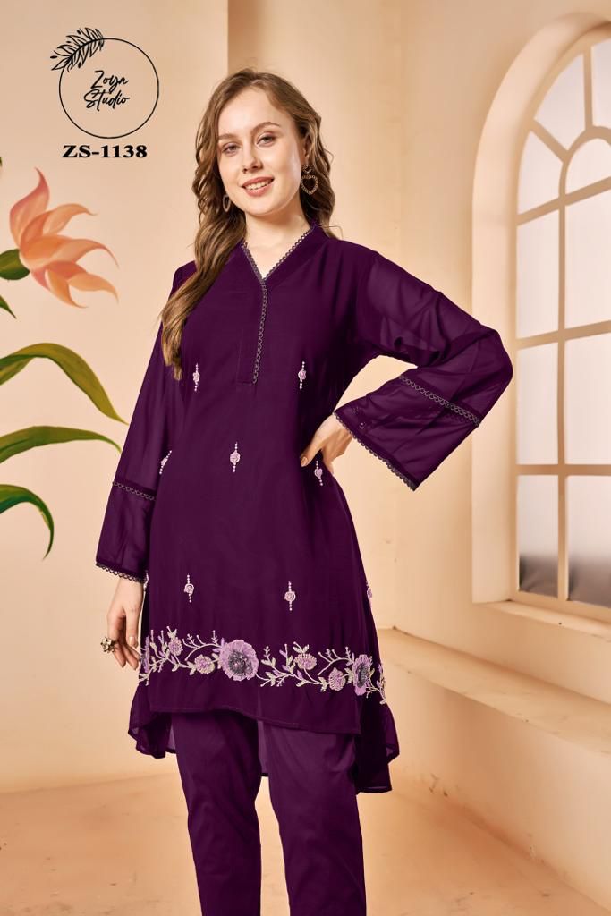 Designer Tunic with Gorgeous Handwork & sleeves In Pattern Glamours Tassels paired with Classy pants