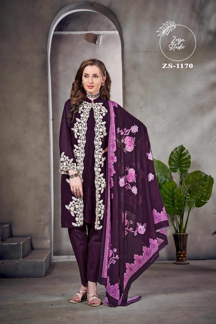 Designer stylish Jacekt With Heavy Embroidery& Handwork With Lace & Cut Work with Glamours Gorgeous Heavy Embroidery  sleevs With paired with designer  Strachable Pant Removable Inner &  Digital Print Dupatta