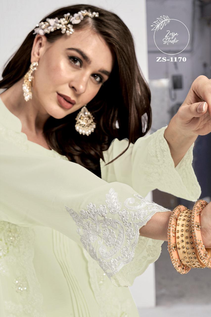 Designer stylish Jacekt With Heavy Embroidery& Handwork With Lace & Cut Work with Glamours Gorgeous Heavy Embroidery  sleevs With paired with designer  Strachable Pant Removable Inner &  Digital Print Dupatta